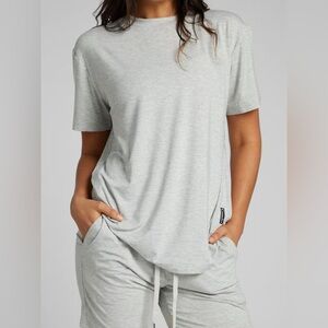 Comfrt Lounge Tee - Lt Heather Grey
